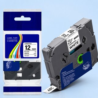 2 x Cintas Etiquetadora TZe 12mm blanca