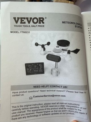 Estación Meteorológica VEVOR 7 en 1 Inalámbrica
