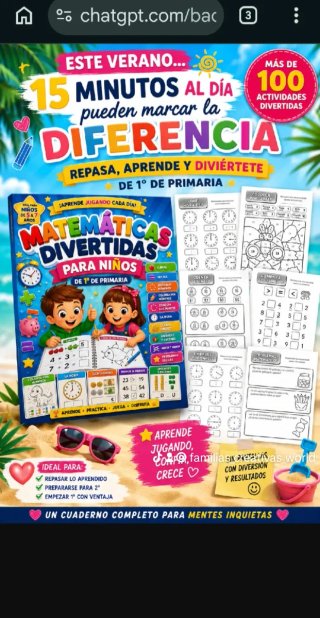 Libro para niños de 1 y 2 de primaria.