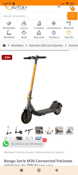 Patinetes Eléctricos una Xiaomi y otro Cecotec