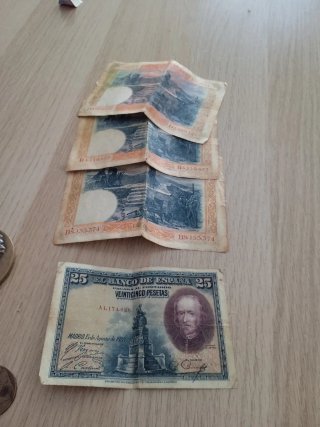 Billetes antiguos 25 Pesetas 1928