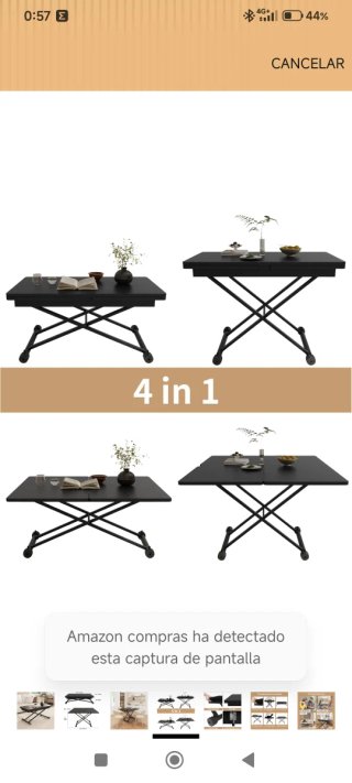 Mesa Centro Extensible y Altura Ajustable