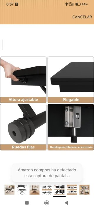 Mesa Centro Extensible y Altura Ajustable