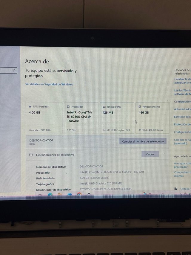 Lenovo IdeaPad i5 8th Gen (leer bien)