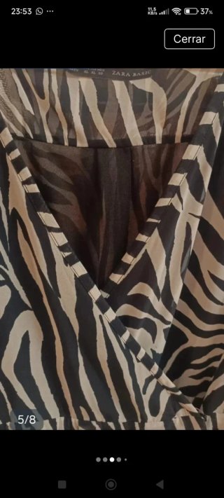 Vestito Zara con stampa zebra taglia XL
