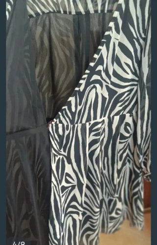 Vestito Zara con stampa zebra taglia XL
