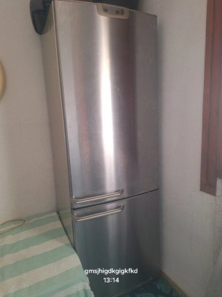 Nevera combi acero inoxidable