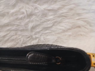 Bolso negro tejido