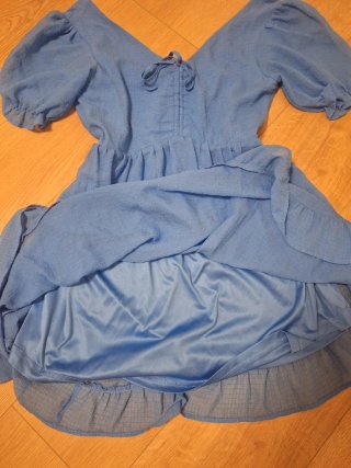 Vestito estivo, blu, donna Taglia M