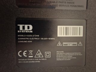 Televisión 32" TD SYSTEMS K32DLG12HS