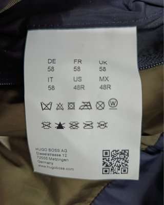 Chaqueta Bomber BOSS Negra Impermeable Talla XL