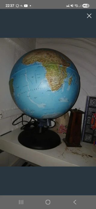 Globo terráqueo Océano Atlántico