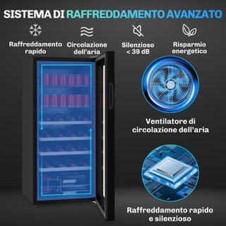 Cantinetta Frigo per Vino da 92L con Ripiani Regol