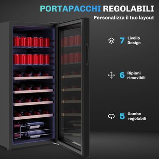 Cantinetta Frigo per Vino da 92L con Ripiani Regol