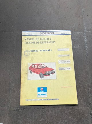 Manual Taller Talbot Horizon - tomos 1981 y 1984