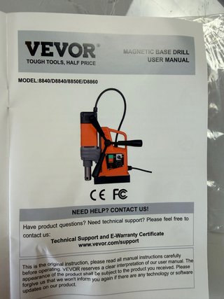 Taladro Magnético VEVOR 1300w
