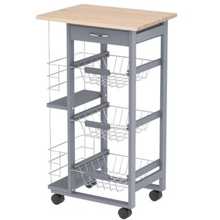 Carrello da Cucina con Cassetti Estraibili e 2