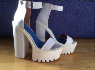 Sandalias plataforma blancas talla 37