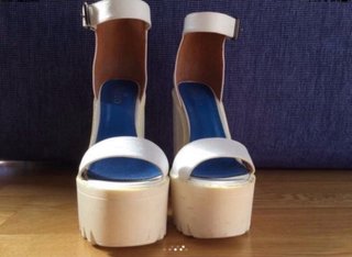 Sandalias plataforma blancas talla 37