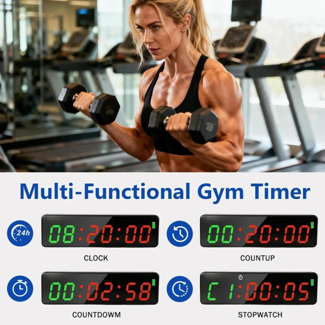 Temporizador Gimnasio LED Portátil Tabata