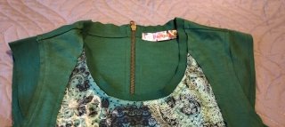 Vestido Desigual verde estampado