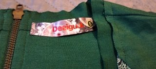 Vestido Desigual verde estampado