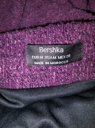 Falda punto Bershka cinturón Talla M