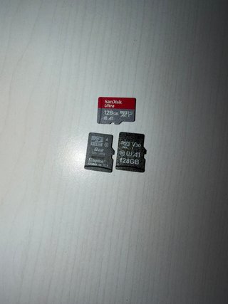 Tarjetas Micro SD 128GB y 8GB Kingston SanDisk