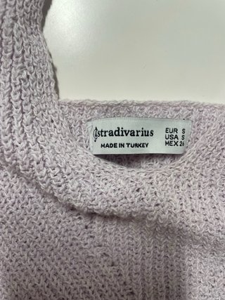 Top punto Stradivarius morado S