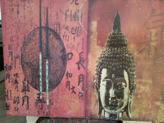 Cuadro Buda Zen Moderno Rojo Negro