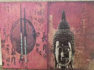 Cuadro Buda Zen Moderno Rojo Negro