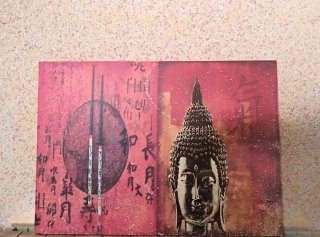 Cuadro Buda Zen Moderno Rojo Negro