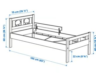 Cama infantil Ikea Kritter blanca