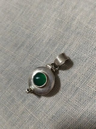 Colgante Plata 925 con ónix Verde
