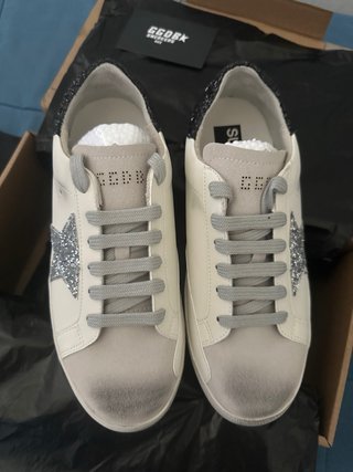 Golden Goose Super-Star Argento Bianco