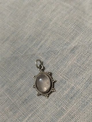 Colgante Cuarzo Rosa Plata 925