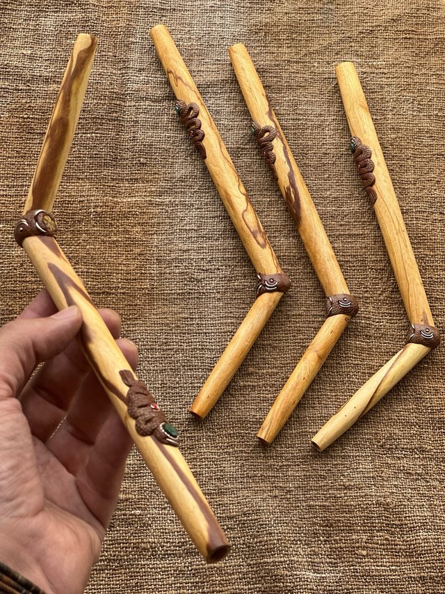 Tepi soplador de rapé madera de palosanto