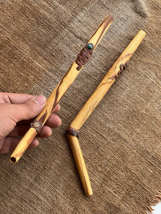 Tepi soplador de rapé madera de palosanto