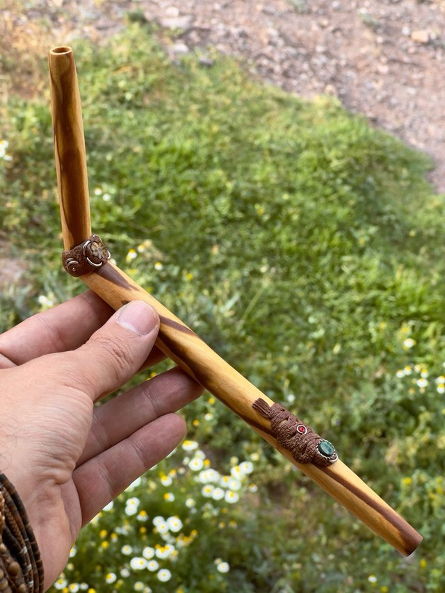 Tepi soplador de rapé madera de palosanto