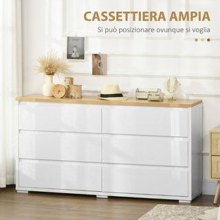 Cassettiera 6 Cassetti Moderna in Truciolato per C