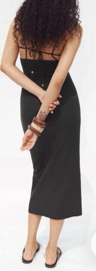 Vestido Midi Negro Tirantes