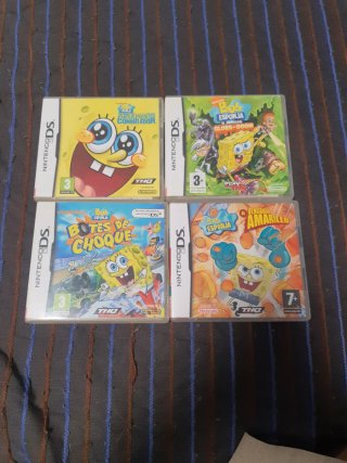 Pack 4 Juegos Bob Esponja Nintendo DS