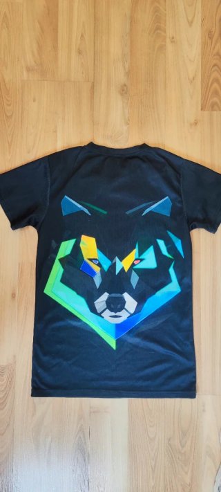 Camiseta niño lobo geométrico talla 10