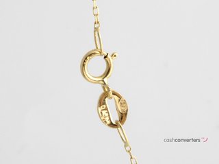 cadena oro 18k con piedra con diamante 22.5cm