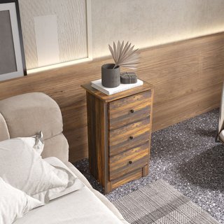 Comodino con 3 Cassetti dallo stile Rustico in Leg