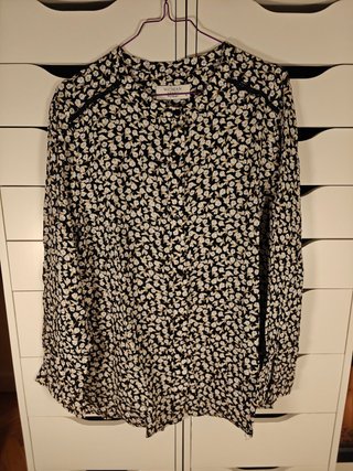 Blusa floral Woman negra y blanca