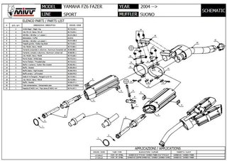 Escape Completo Yamaha fz6 fz6n dominator