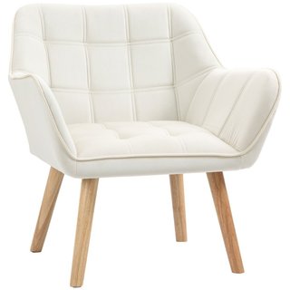 Poltrona Design Scandinava in Legno ed Effetto Vel