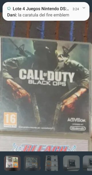 Lote 4 Juegos Nintendo DS: Call of Duty, bob espon