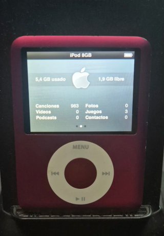 iPod Nano 3ª Gen 8GB Rojo